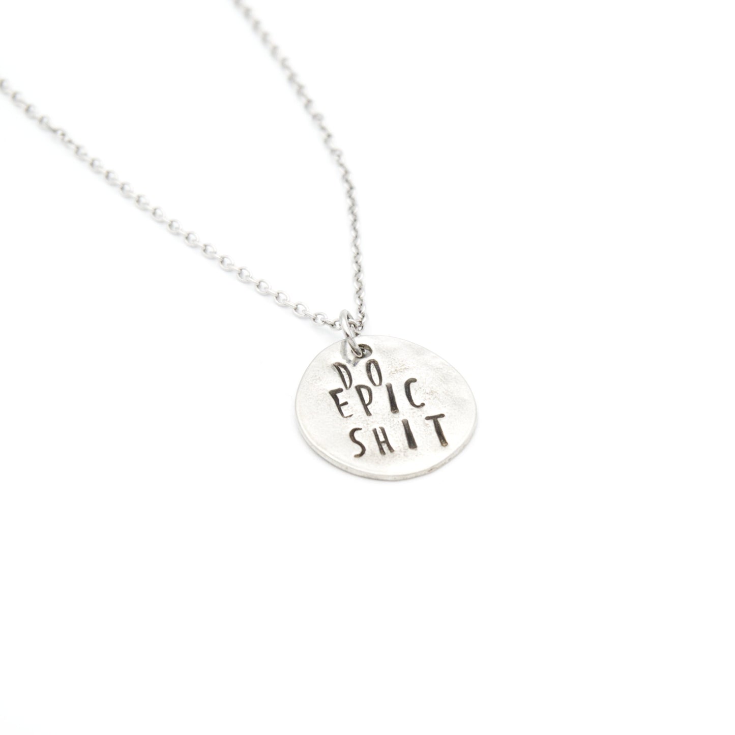 Do Epic Shit Necklace, Inspirational Gifts for Her, Coworker Leaving Gift for Women, Funny Gifts for Best Friends, Minimalist Jewelry