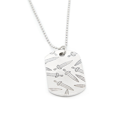 Sword Dog Tag Necklace