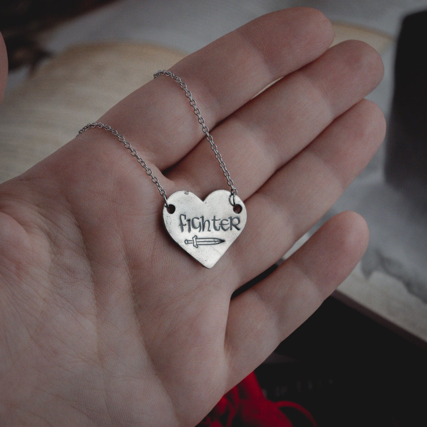 Heart of a Fighter Necklace